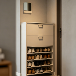 Space-Saving Entryway Shoe Rack Cabinet