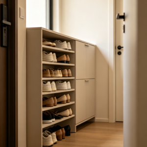Narrow Hallway Shoe Organizer Unit